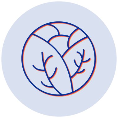 Lahana ikonu. Basit resimleme