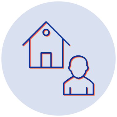 Ev. Web simgesi basit illüstrasyon