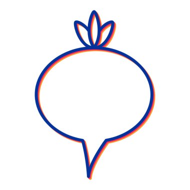 Sebze simgesinin vektör illüstrasyonu