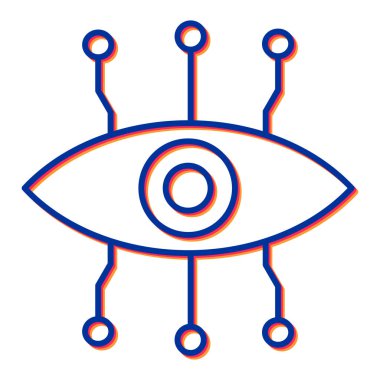 robot. Web simgesi basit illüstrasyon