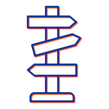 İşaret levhası Web simgesi basit illüstrasyon