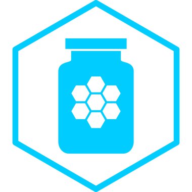 bal kavanozu ikon vektör illüstrasyonu