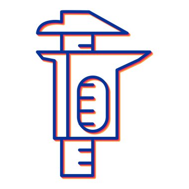 Modern b 'nin vektör illüstrasyonu eksik simgesi