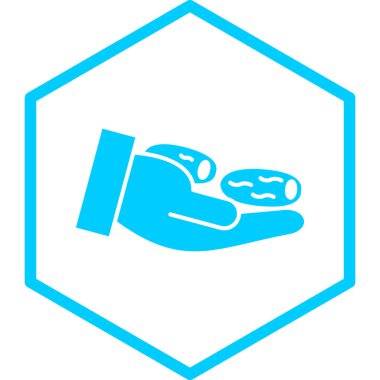 Fasulye tutan insan eli. vektör illüstrasyonu