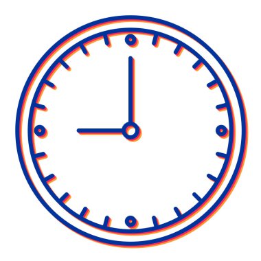 Saat simgesi. vektör illüstrasyonu