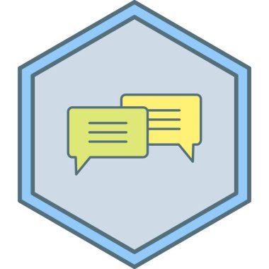 Sohbet simgesi vektör illüstrasyonu