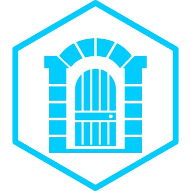 evin kapı simgesi. vektör çizim