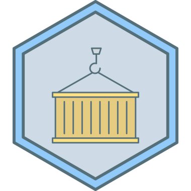 kargo konteynırı simgesi. vektör illüstrasyonu