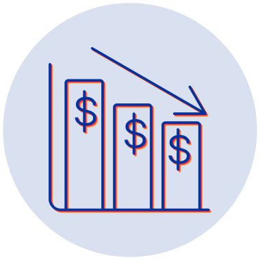 Kayıplar. Web simgesi basit illüstrasyon