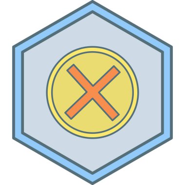 Bir çapraz simgenin vektör illüstrasyonu