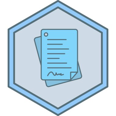 Dosya belgesi simgesinin vektör illüstrasyonu