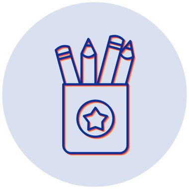 Kalem tutacağı. Web simgesi basit illüstrasyon