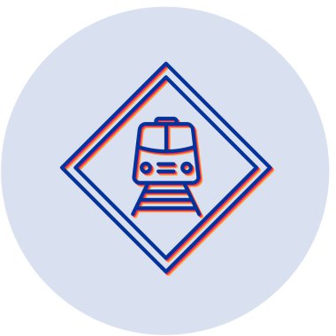 Tren Trafiğinin vektör illüstrasyonu