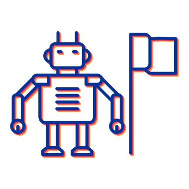 robot ikon vektör illüstrasyonu