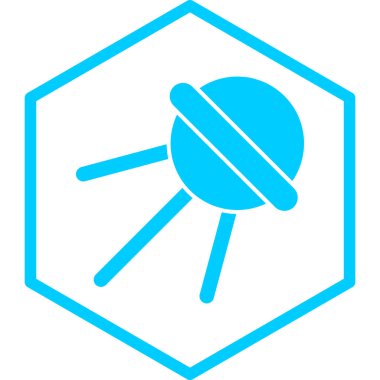 - Şeker. Web simgesi basit illüstrasyon