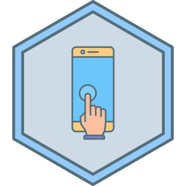 Akıllı telefon. Web simgesi basit illüstrasyon