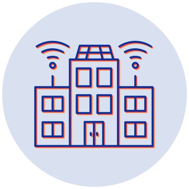 Akıllı şehir. Basit illüstrasyon