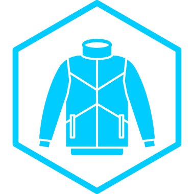 Ceket simgesi, vektör illüstrasyonu basit tasarım