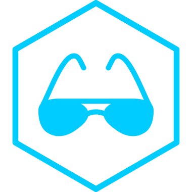 Güneş gözlüğü. Web simgesi basit illüstrasyon