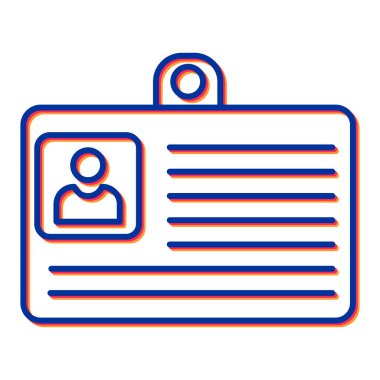 ID kart simgesi vektör illüstrasyonu