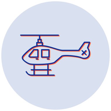 Helikopter. Web simgesi basit illüstrasyon