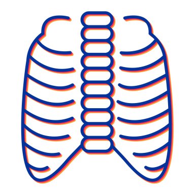 İnsan omurgası ikonu. Tıbbi organ vektör illüstrasyonunu özetle. izole edilmiş çevre arkaplanı.