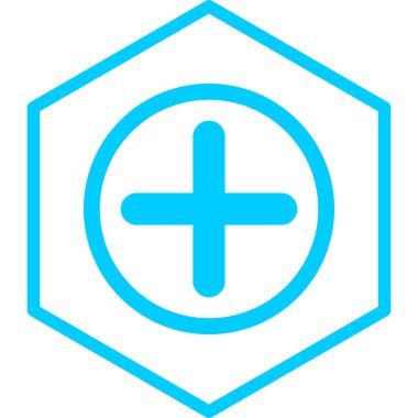 Tıbbi ve sağlık hizmeti vektör ikonu. biçim düz sembol, yuvarlak açılar, beyaz arkaplan.