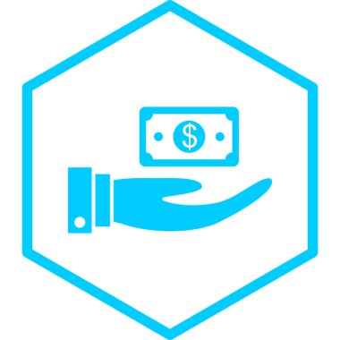 Doları para simgesi. Vektör tarzıdır yuvarlak açıları, eko yeşil renk, beyaz arka plan ile düz ikonik sembolü