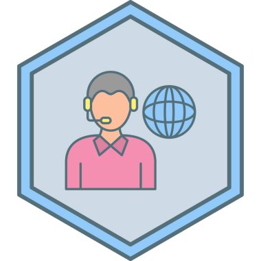 Online destek. Web simgesi