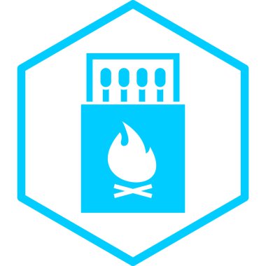 Kibrit. Web simgesi basit illüstrasyon