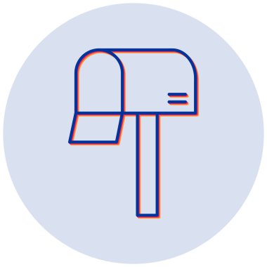 Posta kutusu. Web simgesi basit illüstrasyon