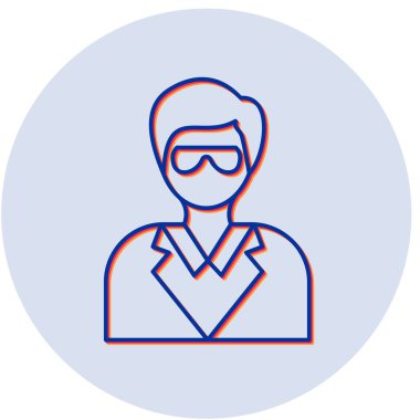 Bilim adamı simgesi vektör illüstrasyonu