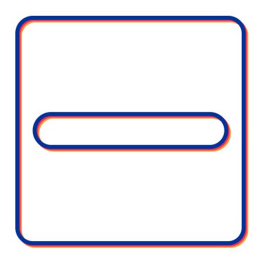 Çizgili bir çizgi ile sol bir dikdörtgen çerçevesinin vektör illüstrasyon tasarımı ve izole bir arkaplan