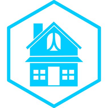 Ev. Web simgesi basit illüstrasyon