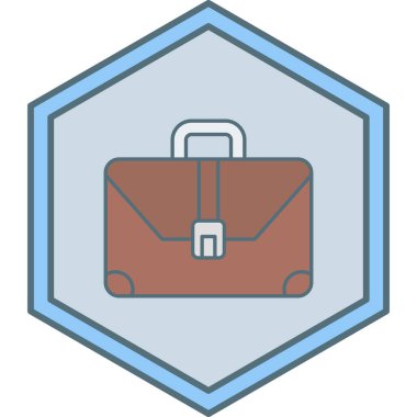 evrak çantası simgesi, vektör illüstrasyonu