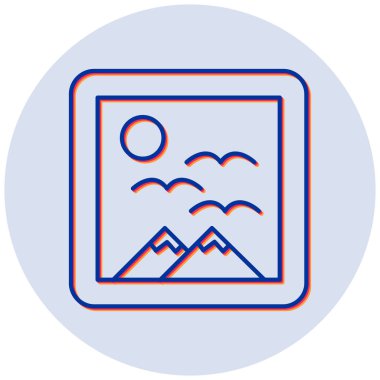 Resim simgesinin vektör illüstrasyonu