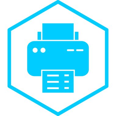 Yazıcı. Web simgesi basit illüstrasyon