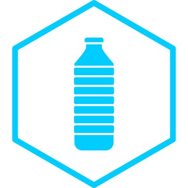 su şişesi simgesi, vektör illüstrasyonu