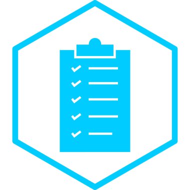 Kontrol listesi. Web simgesi basit tasarım