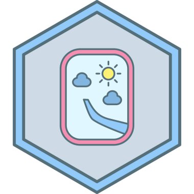 Güneş simgesinin vektör illüstrasyonu