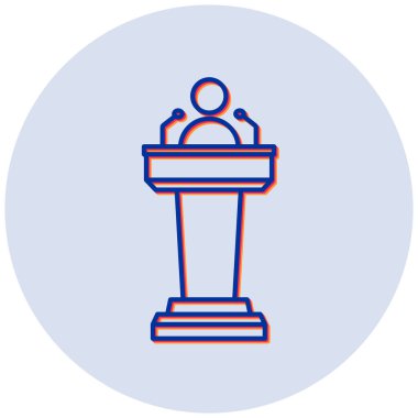 Podyum. Web simgesi basit illüstrasyon