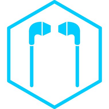 Kulaklık simgesinin vektör illüstrasyonu