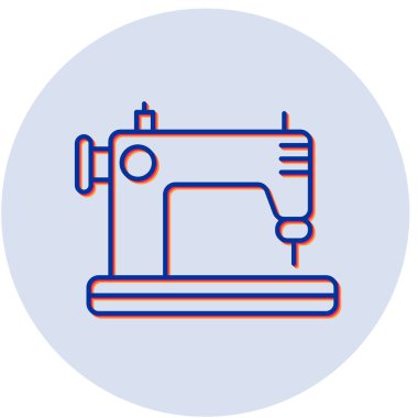 Dikiş makinesi simgesi vektör çizimi