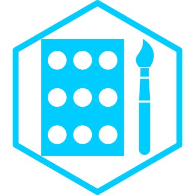 Boya fırçası. Basit resimleme