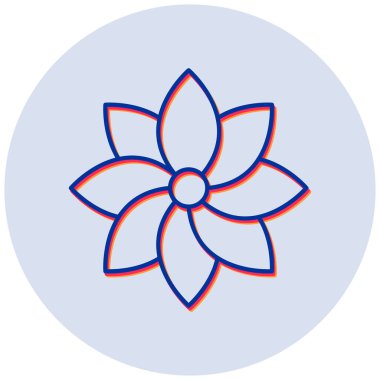 Çiçek. Web simgesi basit illüstrasyon