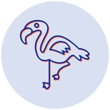 Kuş simgesinin vektör illüstrasyonu