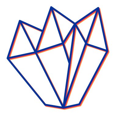 Elmas ikonu. Beyaz arkaplanda izole edilmiş web tasarımı için taş vektör simgelerinin izometriği