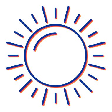 Güneş Simgesi Vektör illüstrasyonu