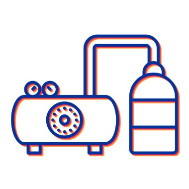 Bir temizlik ekipmanının vektör çizimi