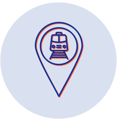 Tren Konumu simgesinin vektör illüstrasyonu